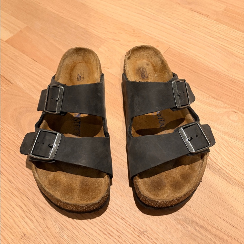 Birkenstock slate grey sandals